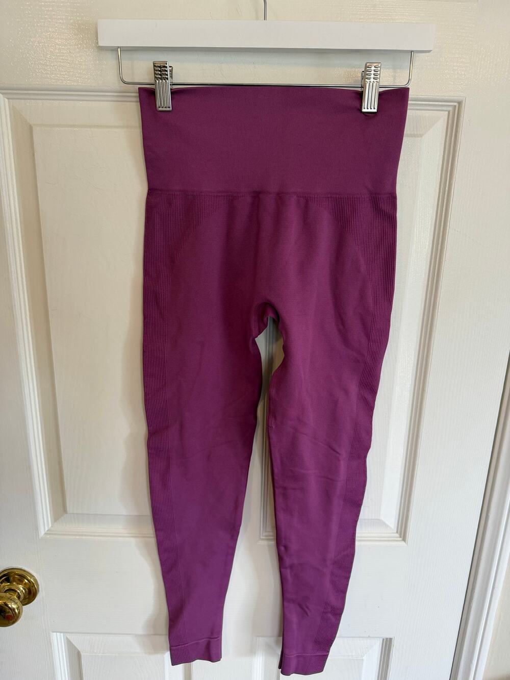 SET Active Ribbed Leggings — Berry Purple, Size S